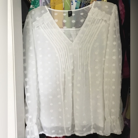 Womens White Blouse Sz. 1X (New) - Picture 2 of 8